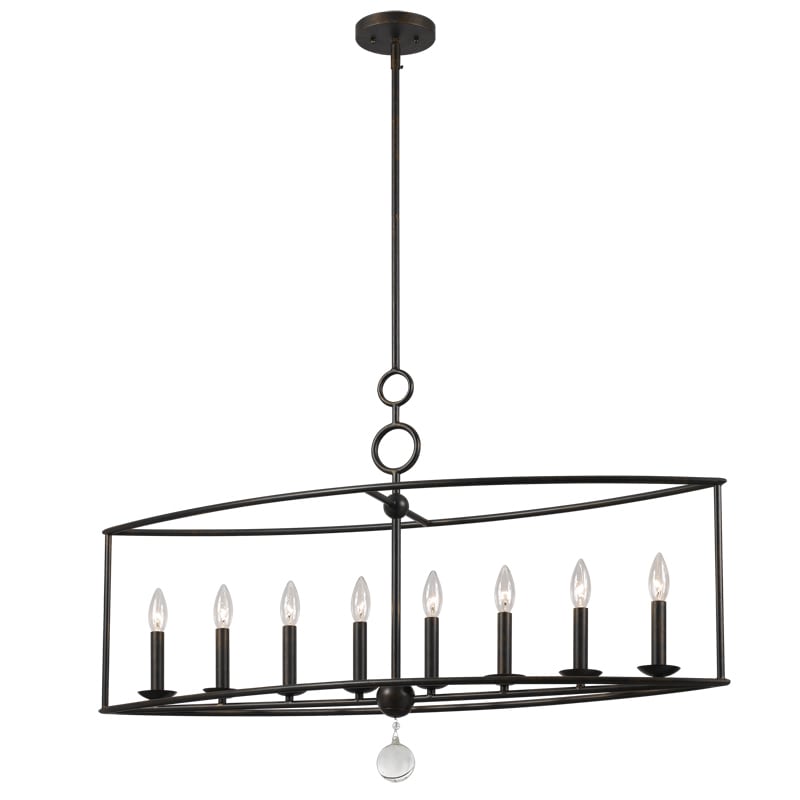 Crystorama Cameron Collection 8-light English Bronze Chandelier - Chandeliers For Bedrooms by Overstock.com