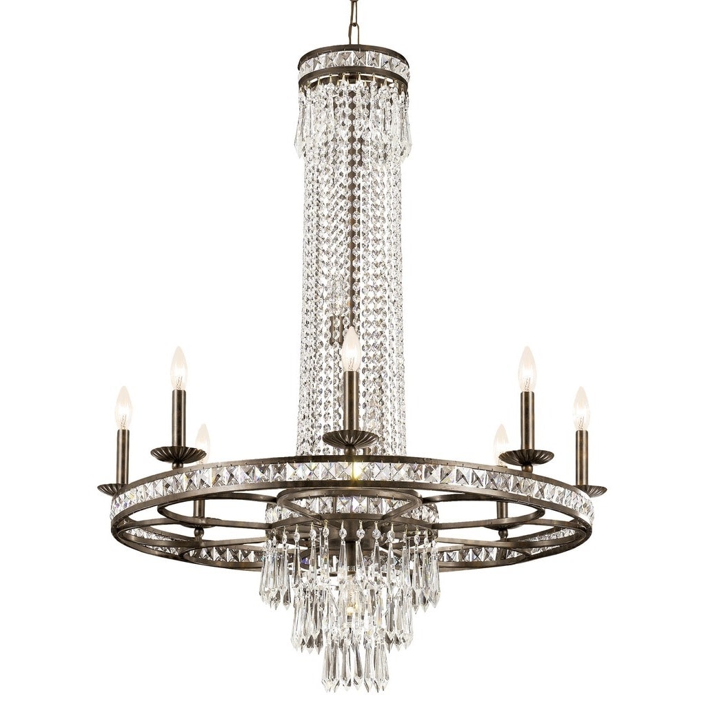 Crystorama Mercer Collection 11-light English Bronze Chandelier - Chandeliers For Bedrooms by Overstock.com