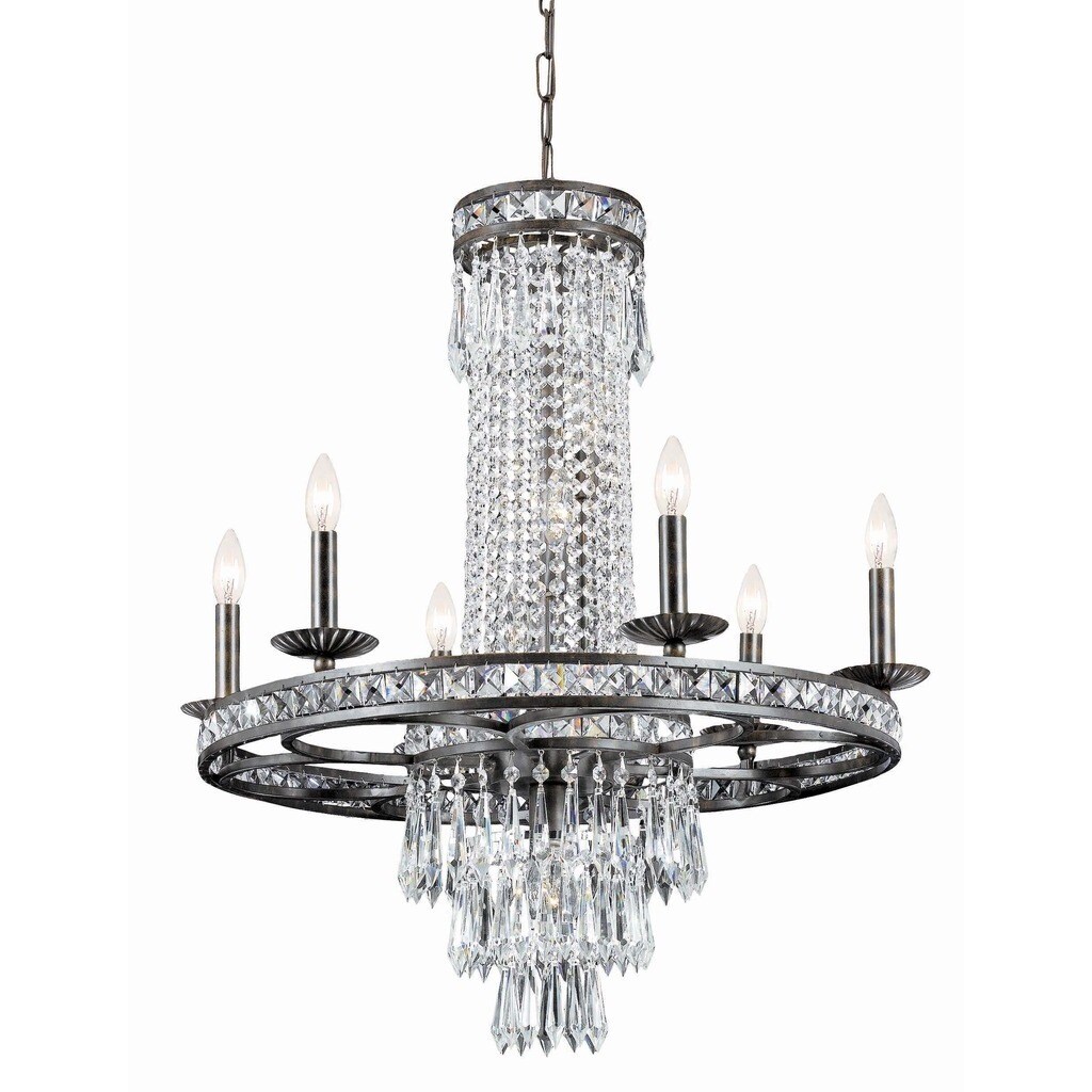 Crystorama Mercer Collection 10-light English Bronze Chandelier - Chandeliers For Bedrooms by Overstock.com