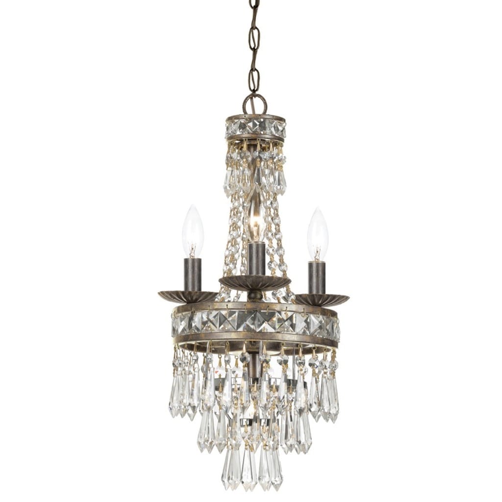 Crystorama Mercer Collection 4-light English Bronze Mini Chandelier - Chandeliers For Bedrooms by Overstock.com