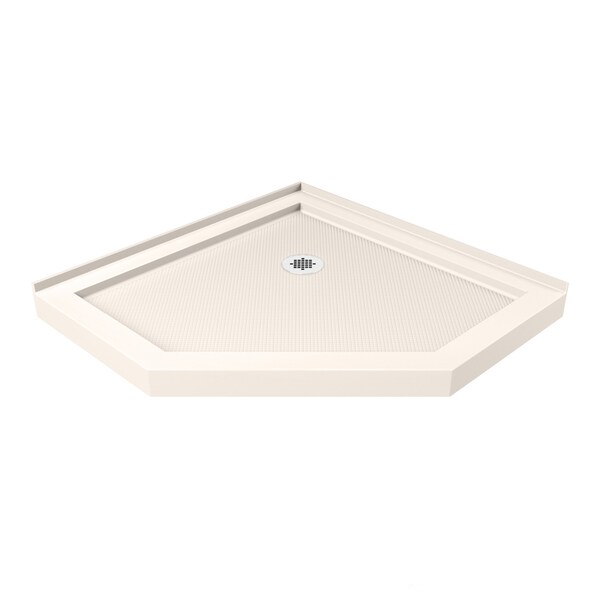 DreamLine SlimLine 36 in. by 36 in. Neo-Angle Shower Base in Biscuit Color