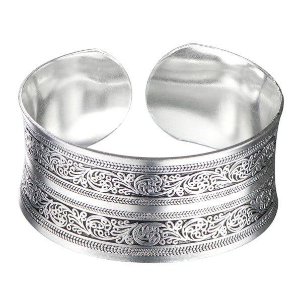 Silver Filigree Tribal Vintage Bangle Cuff Bracelet Free Silver Filigree Tribal Vintage Bangle Cuff Bracelet