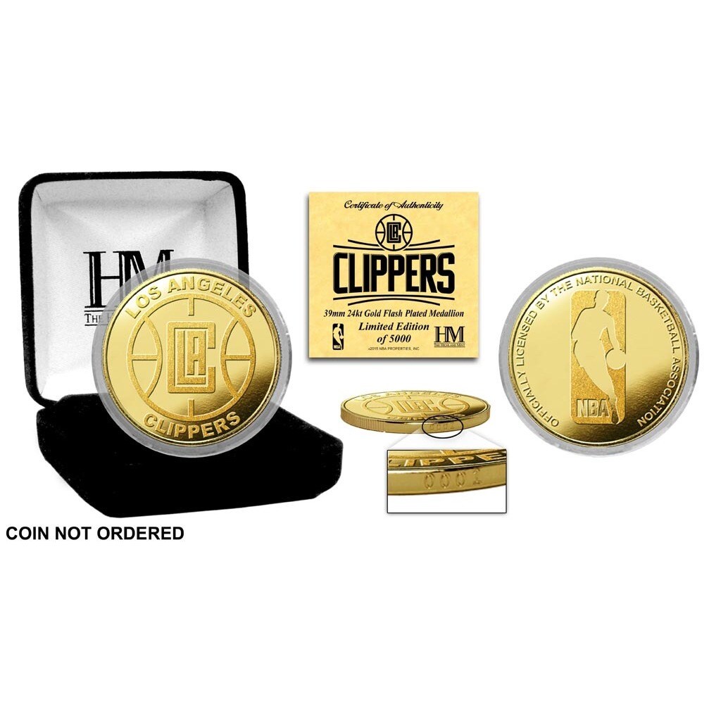 Los Angeles Clippers Gold Mint Coin Multi color Bed Bath