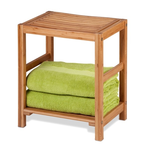 bamboo spa stool