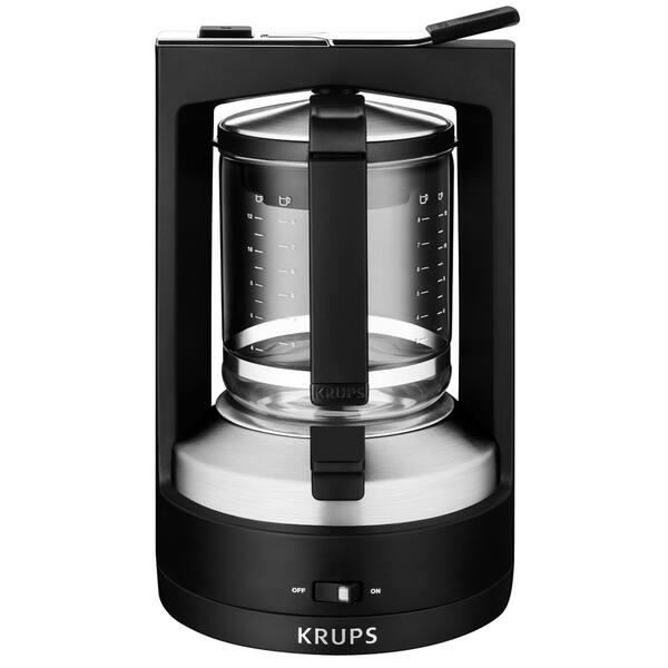 Shop Krups Km468950 Black 10 Cup Moka Brewer Filter Coffee Maker Overstock 10790916