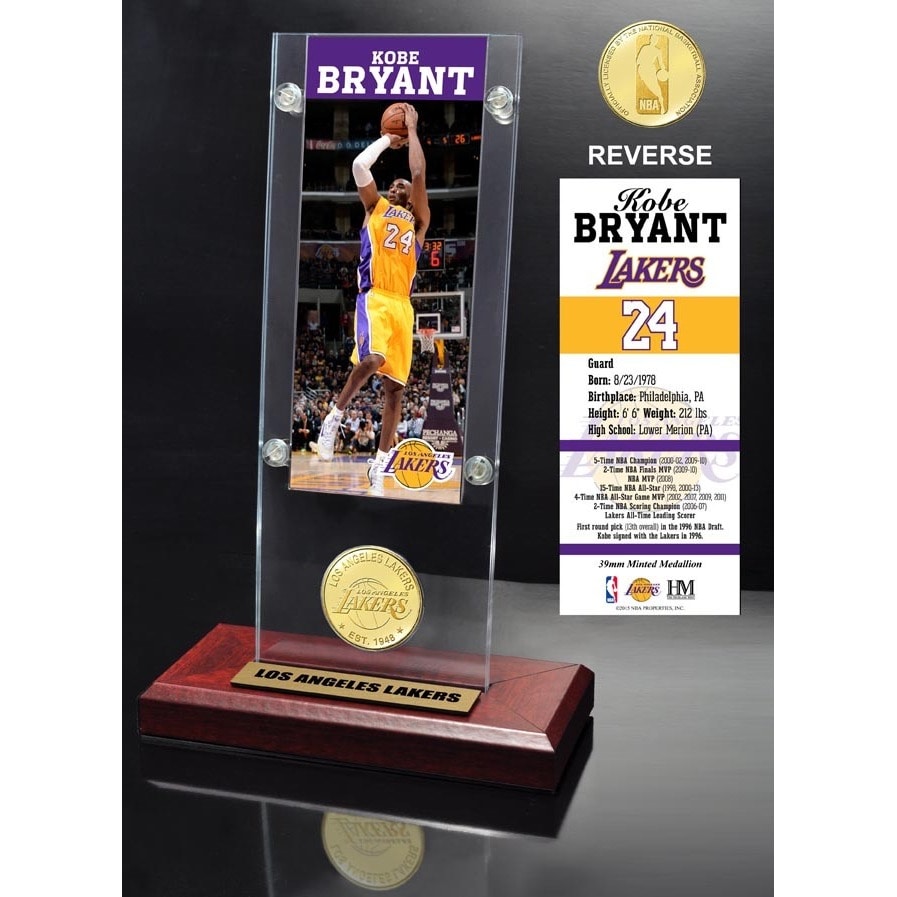 Kobe Bryant Ticket Bronze Coin Desktop Acrylic Bed Bath