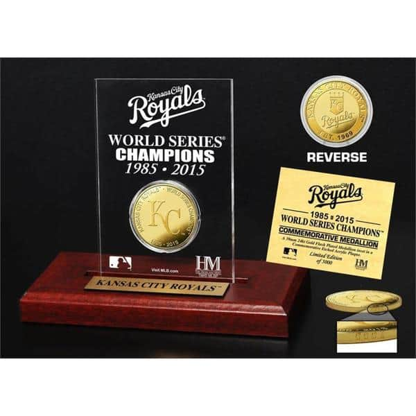 Kansas City Royals 2-Time Champions Acrylic Gold Coin