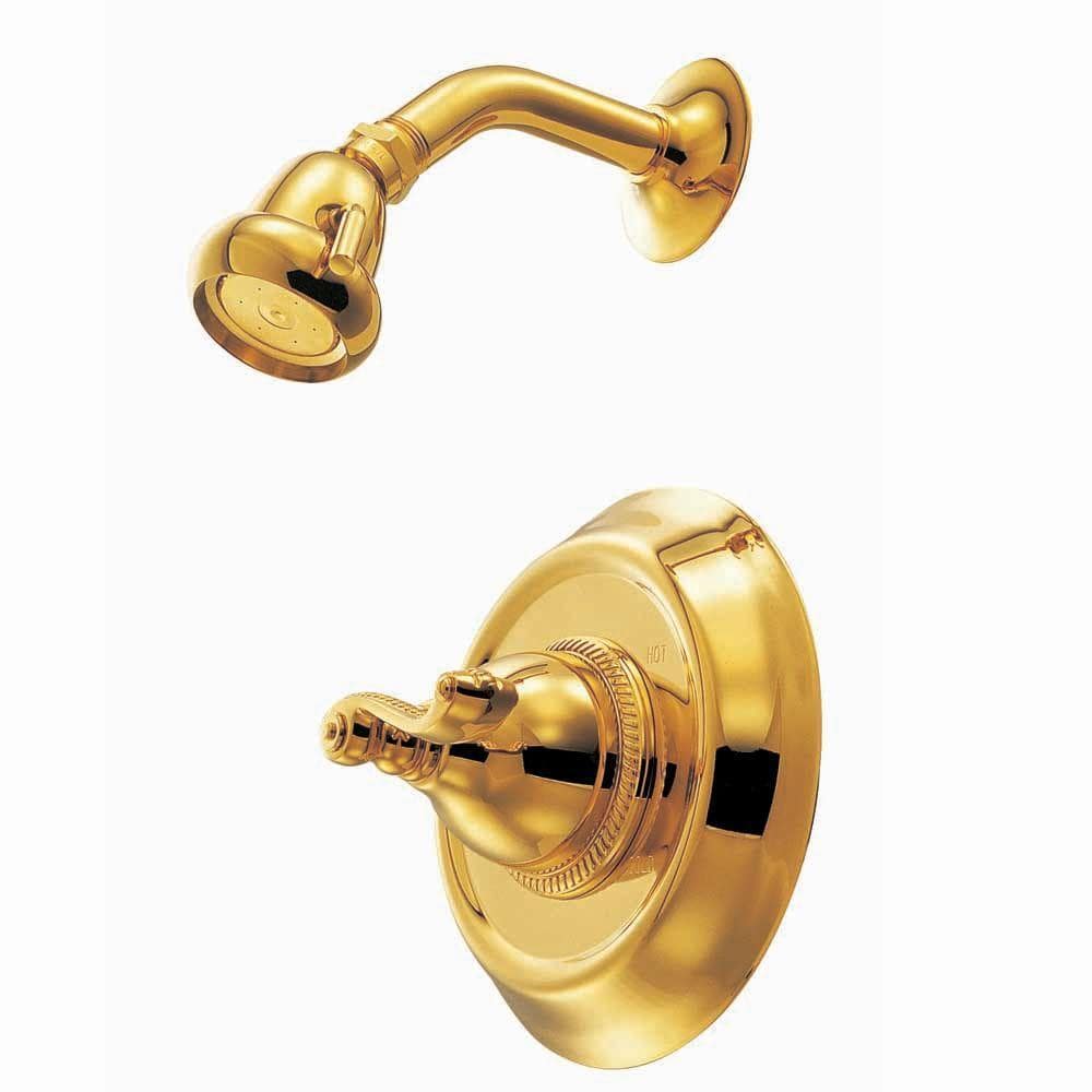 Shop Pegasus 5000 Series 1 Handle Shower Faucet In Polished Brass