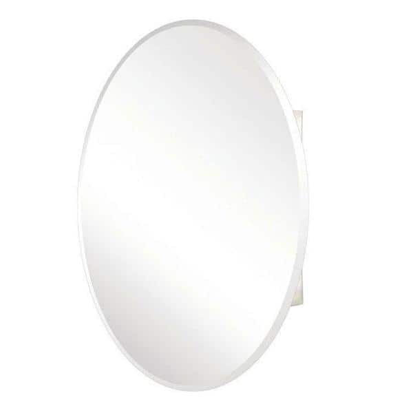 Shop Pegasus 24 Inch X 36 Inch Recessed Or Surface Mount Medicine Cabinet With Oval Beveled Mirror Overstock 10791348