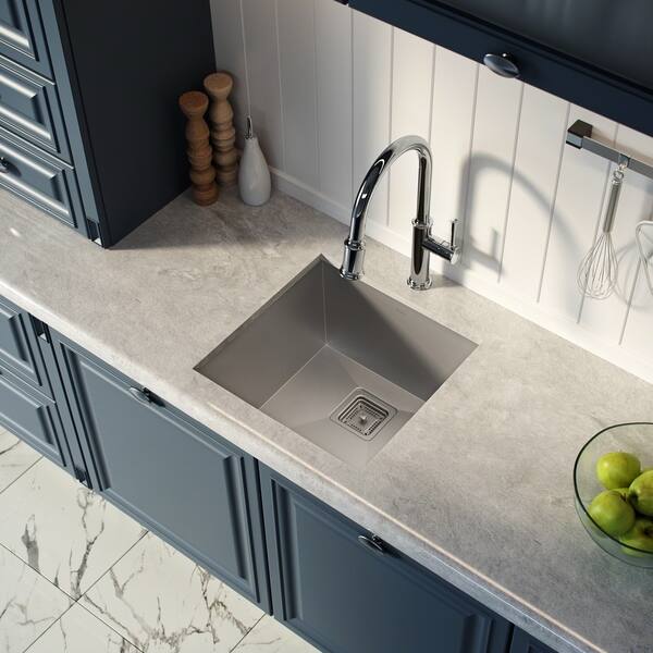 Shop Kraus Khu19 Undermount 18 1 2 Inch 1 Bowl Stainless Steel