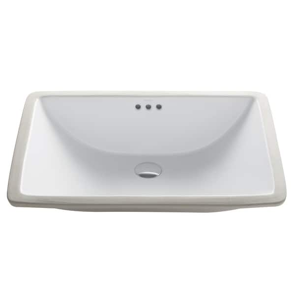 Kraus Elavo 23 In Rectangle Porcelain Ceramic Undermount Bathroom Sink Overstock 10791866