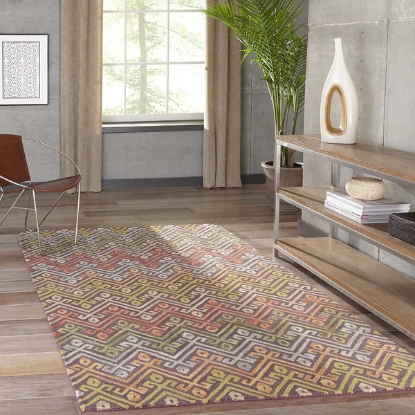Momeni Tangier Multicolor Hand-Tufted Wool Rug - 7'6" x 9'6"
