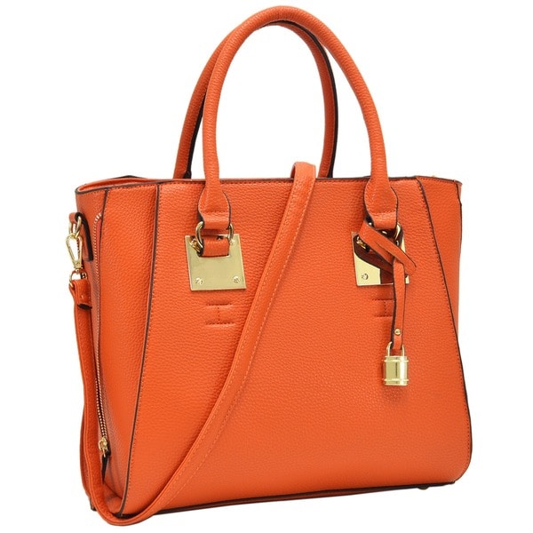 Shop Dasein Faux Leather Side Zipper Satchel Handbag - On Sale - Free ...