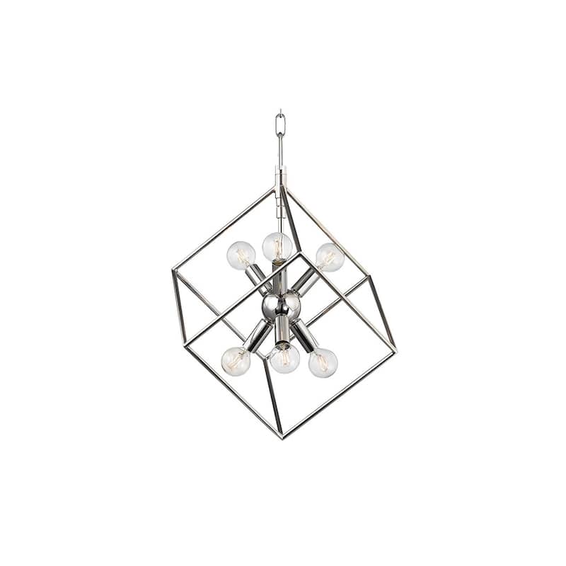 Hudson Valley Roundout 6 Light Nickel Pendant