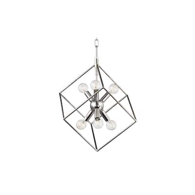 Hudson Valley Roundout 6 Light Nickel Pendant