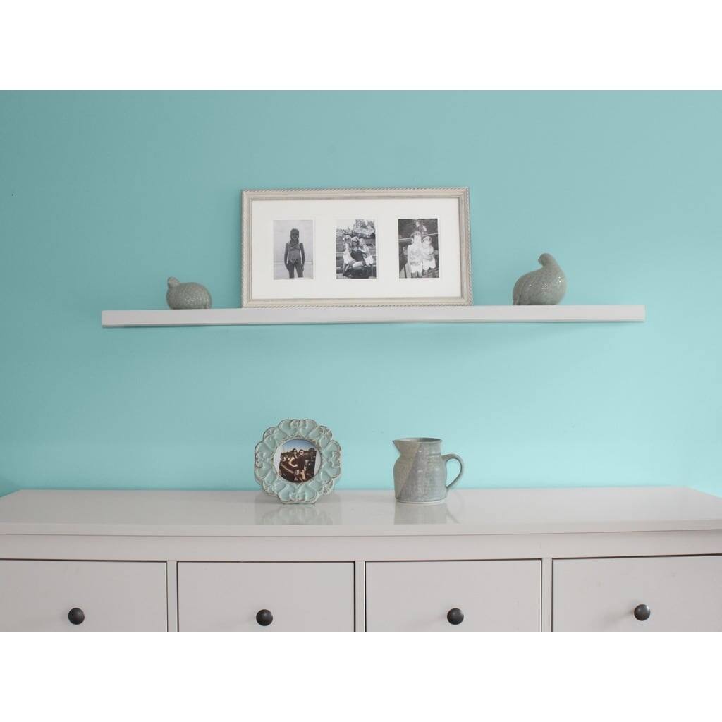 InPlace 47.24-inch White Wall Mounted Floating Shelf - 47.24 inches wide x 7.75 inches deep