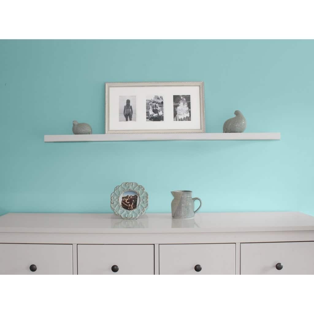 InPlace 47.24-inch White Wall Mounted Floating Shelf - 47.24 inches wide x 7.75 inches deep