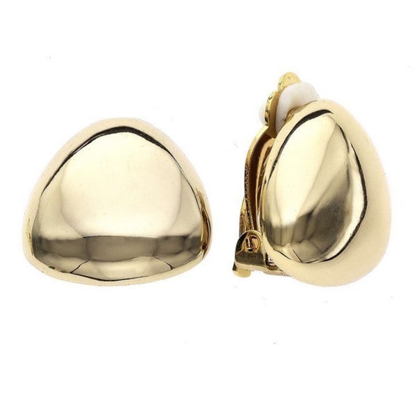 gold plated clip on earrings