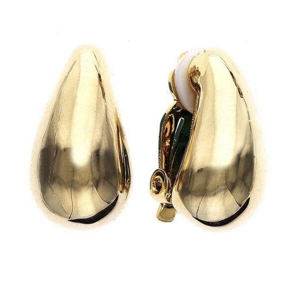 gold plated clip on earrings