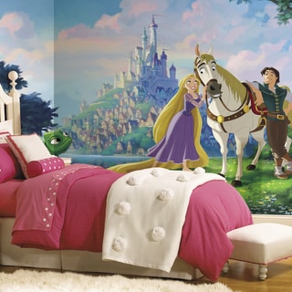 Disney Princess Tangled XL Chair Rail Prepasted Mural 6-foot x 10.5-foot Ultra-strippable by RoomMates