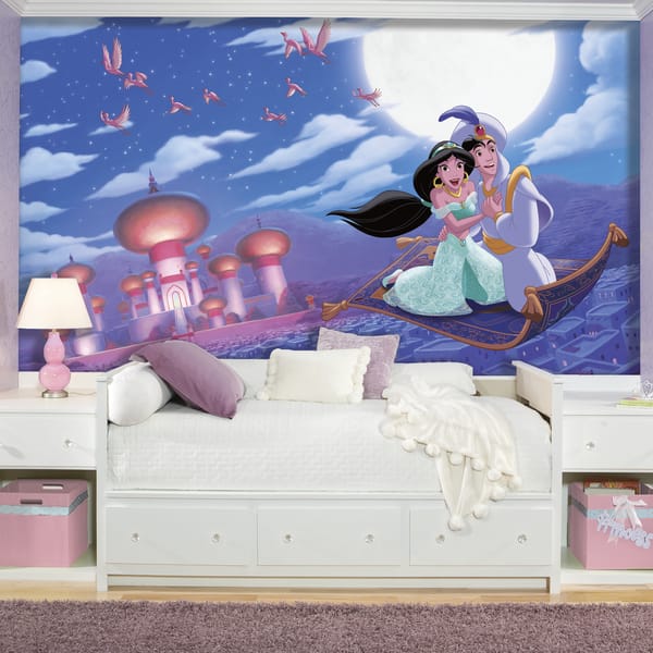 slide 2 of 2, Aladdin 'A Whole New World' XL Chair Rail Prepasted Mural 6-foot x 10.5-foot Ultra-strippa by RoomMates