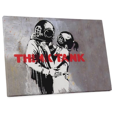 Banksy "Think Tank" Gallery Wrapped Canvas Wall Art