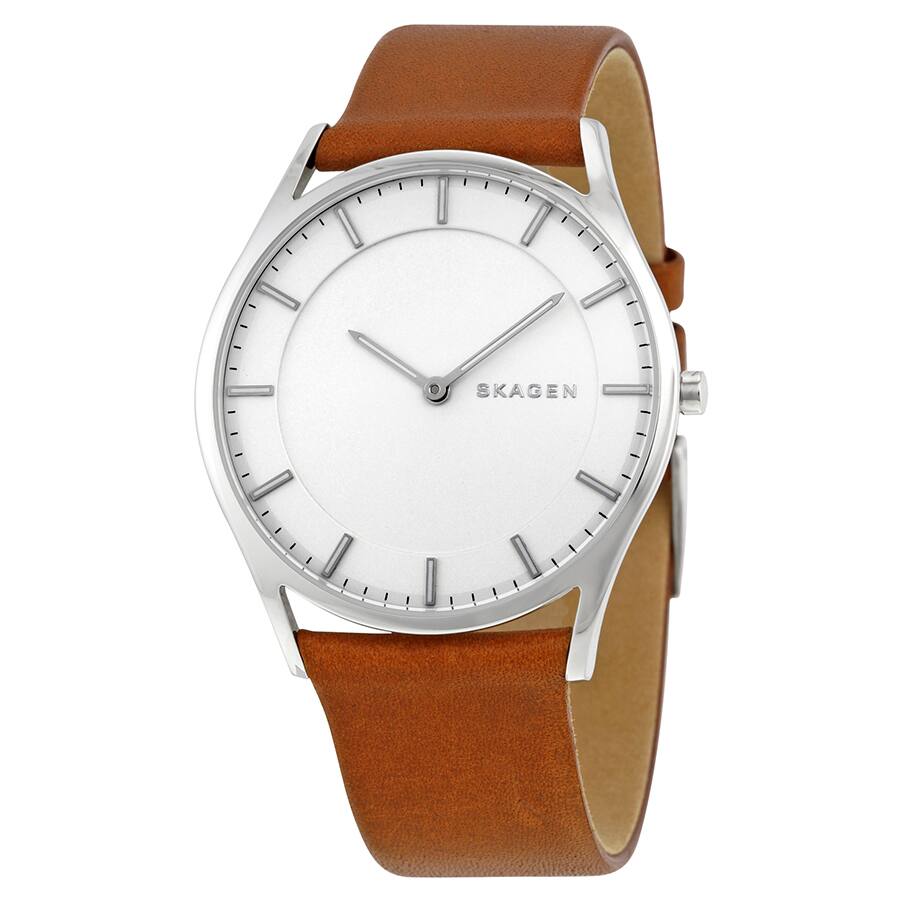Skagen Men's SKW6219 'Holst Slim' Brown Leather Watch
