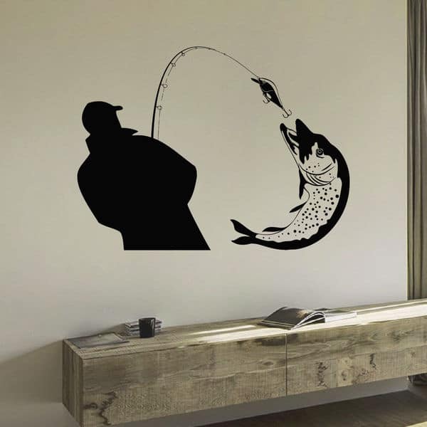 Pike Fishing Vinyl Wall Art Decal Sticker - Bed Bath & Beyond - 10792998