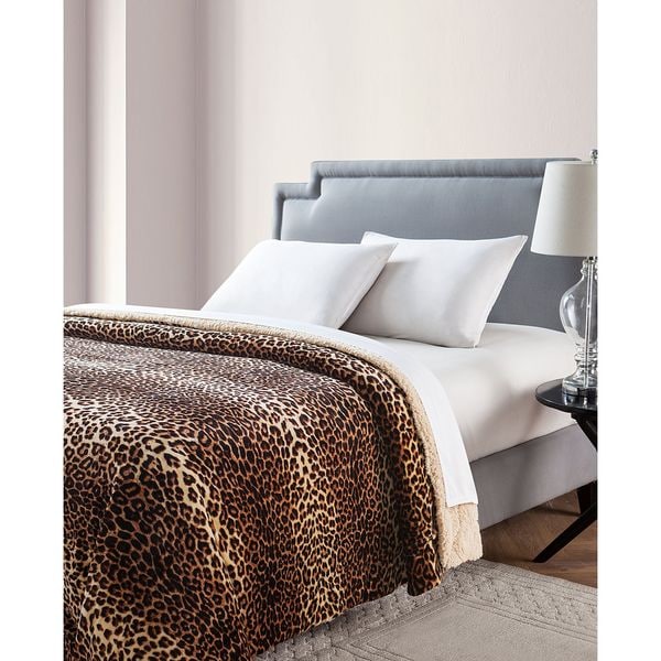 Nigel Animal Printed Sherpa Reversible Blanket Free Shipping On