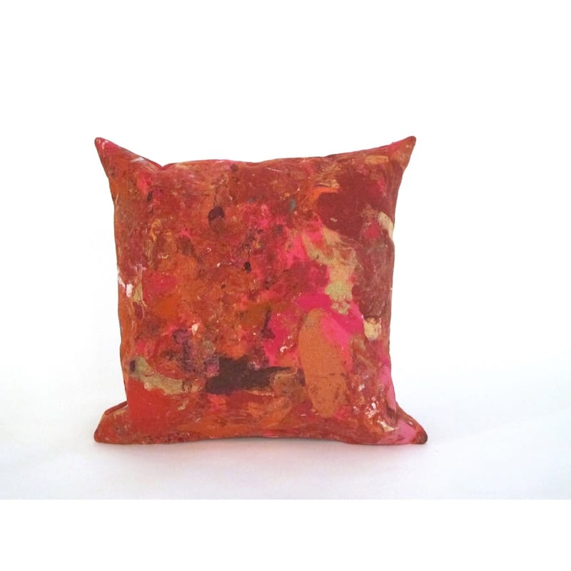Liora Manne Stone 18-inch Throw Pillow - Yellow/Red/Pink