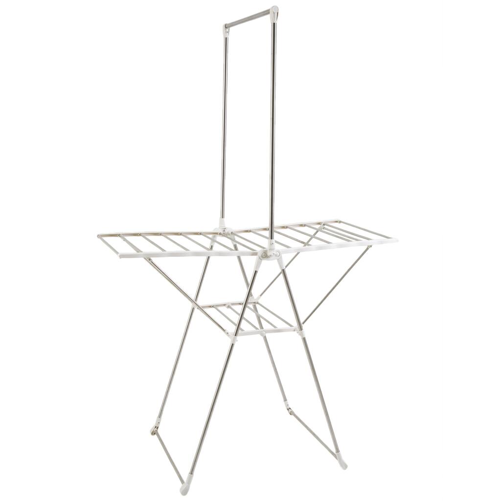 Heavy Duty Stainless Steel Laundry Drying Rack with Tall Bar by Everyday Home