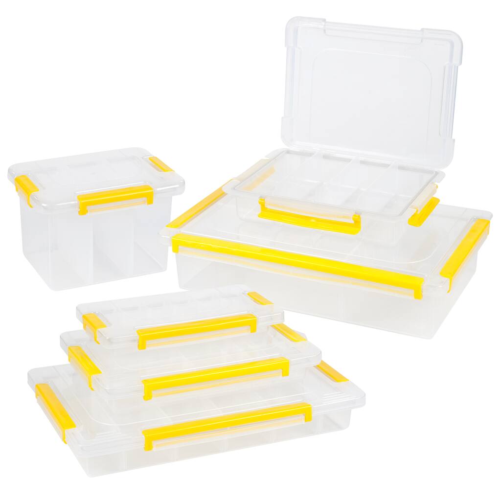 Stalwart Parts and Crafts Storage Organizers 6 Tool Box Set
