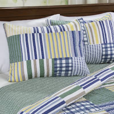 Quilt Set - Lynsey Classic Patchwork Quilt with Pillow Sham by Windsor Home