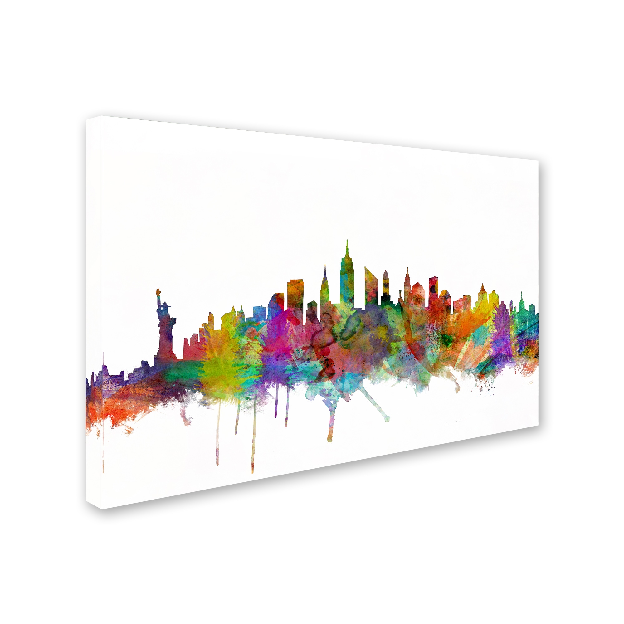 Shop Michael Tompsett New York City Skyline Canvas Wall Art Overstock 10793369 12 X 19