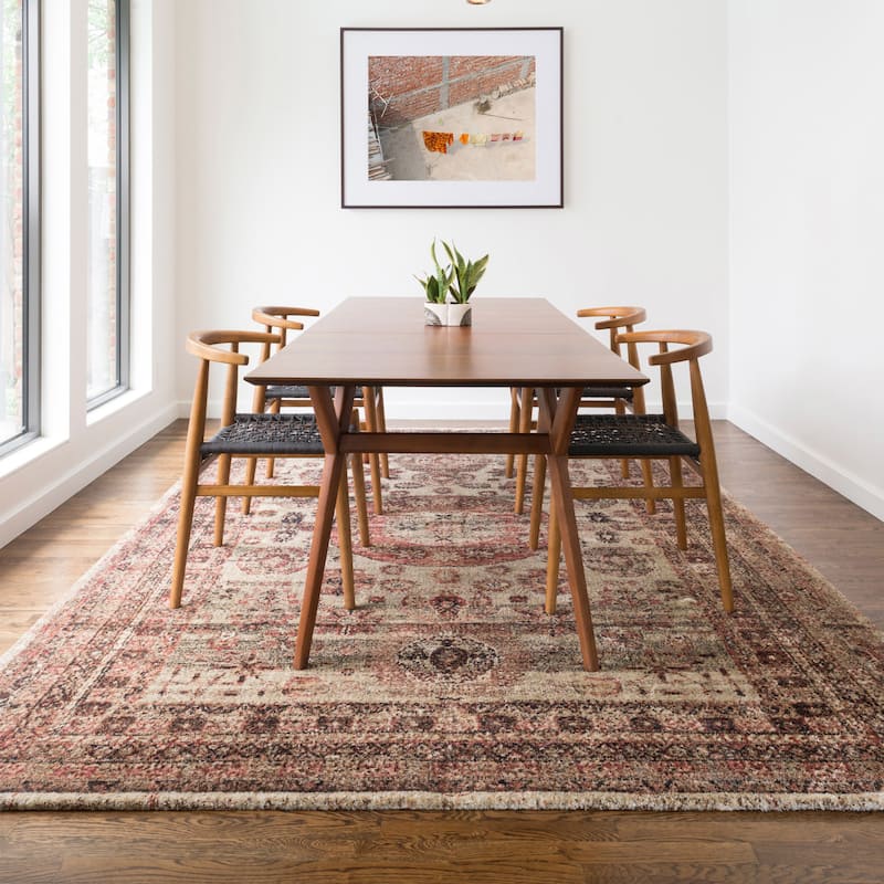 Alexander Home Contessa Traditional Medallion Distressed Rug