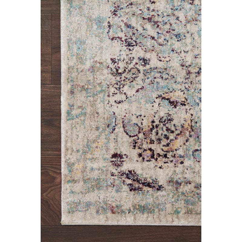 Alexander Home Contessa Traditional Damask Distressed Rug