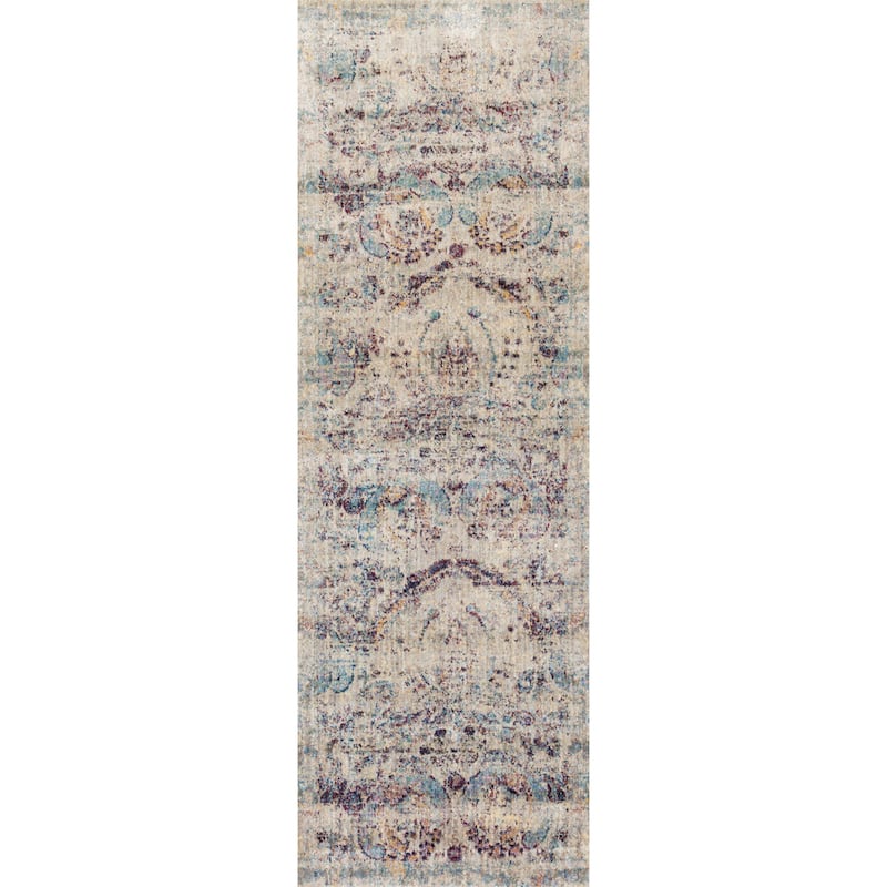 Alexander Home Contessa Traditional Damask Distressed Rug