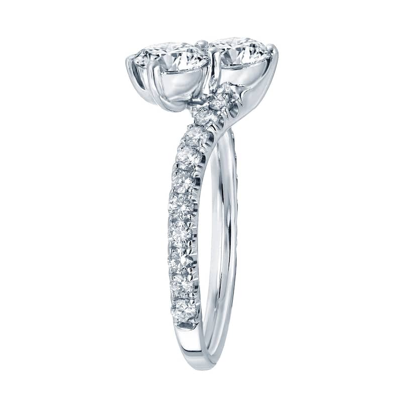 Auriya Round 2-Stone Diamond Engagement Ring 3/4ct TDW 14K Gold