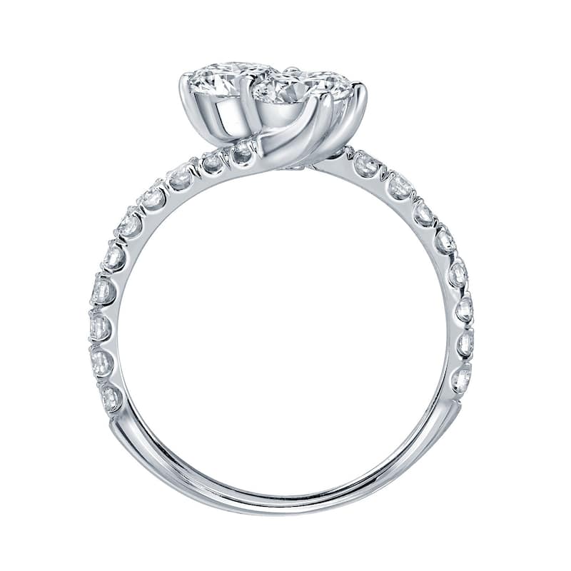 Auriya Round 2-Stone Diamond Engagement Ring 3/4ct TDW 14K Gold