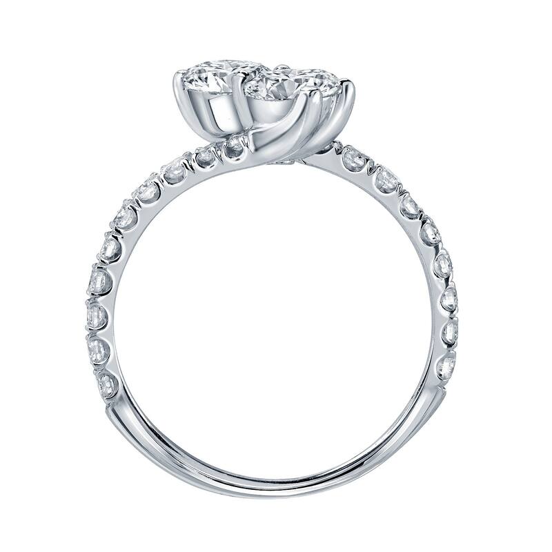 Auriya 14k Gold 1 1/2 carat TW 2-stone Diamond Engagement Ring