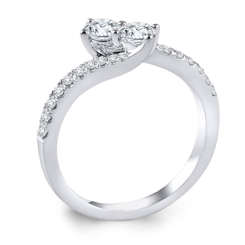 Auriya Round 2-Stone Diamond Engagement Ring 1/2ct TDW 14K Gold