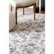 preview thumbnail 15 of 16, nuLOOM Blue Vintage Floral Vines Area Rug