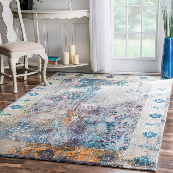 nuLOOM Vintage Persian Vibrant Floral Multicolor Area Rug - 8' x 10'
