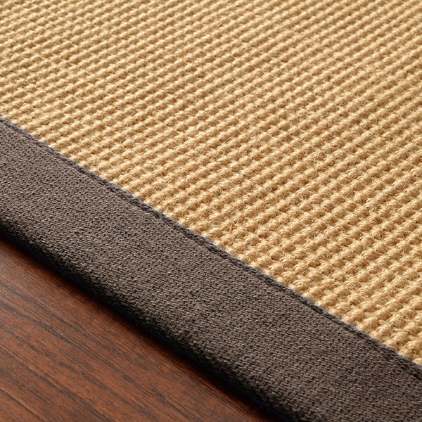 nuLOOM Natural Fiber Reversible Cotton Border Jute Brown Rug (3' x 5') 17842247 Overstock