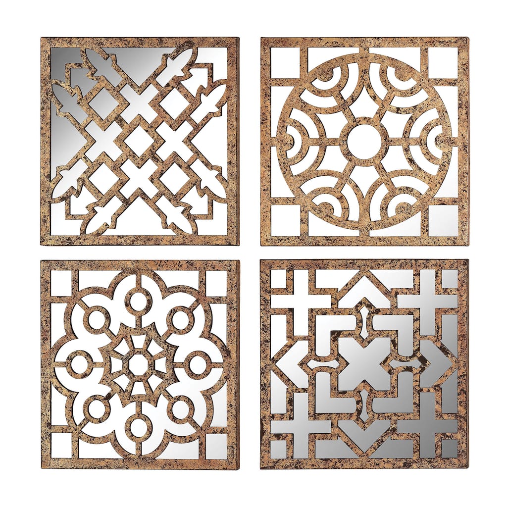 Mirrored Wall Panels (Set of 4)