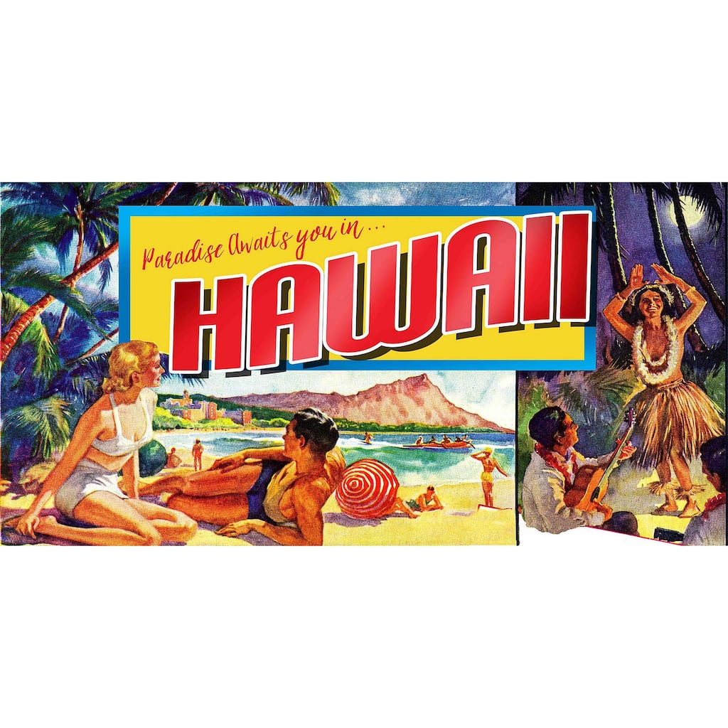 Marmont Hill - Paradise Hawaii by Saturday Evening Post Painting Print on Canvas - Multi-Color