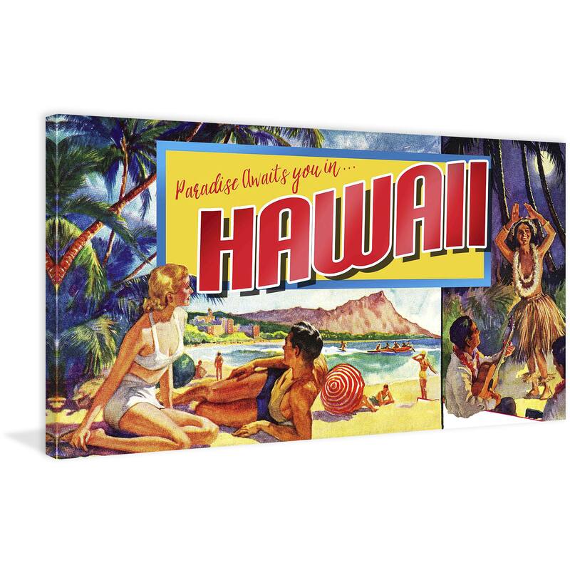 Marmont Hill - Paradise Hawaii by Saturday Evening Post Painting Print on Canvas - Multi-Color
