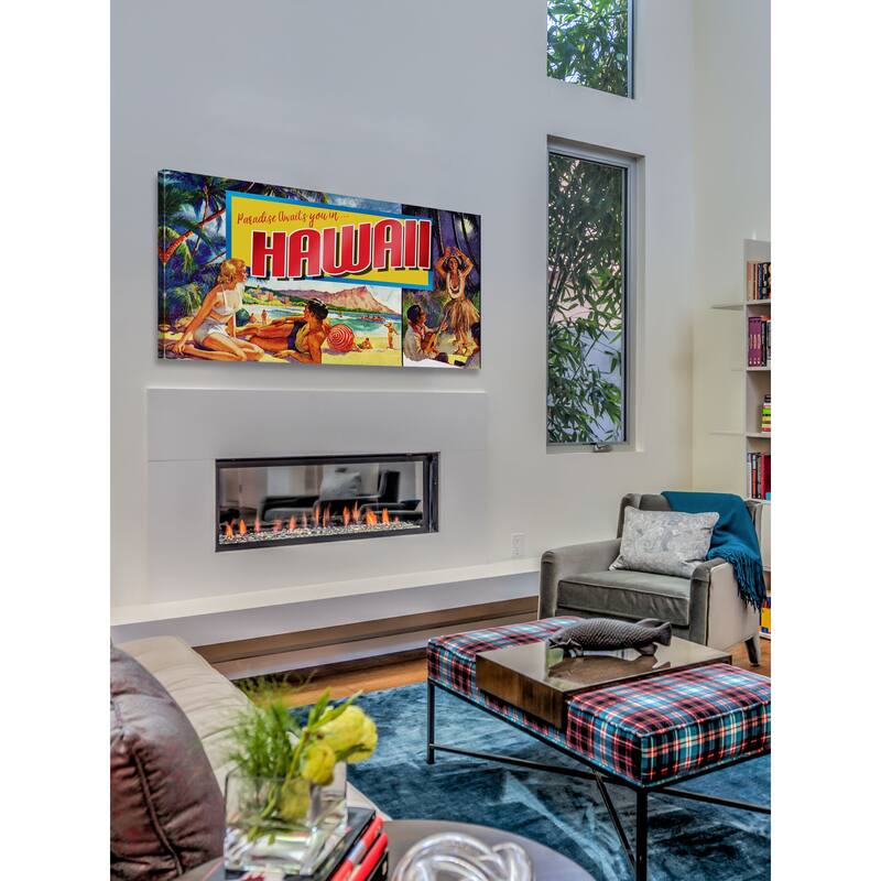 Marmont Hill - Paradise Hawaii by Saturday Evening Post Painting Print on Canvas - Multi-Color