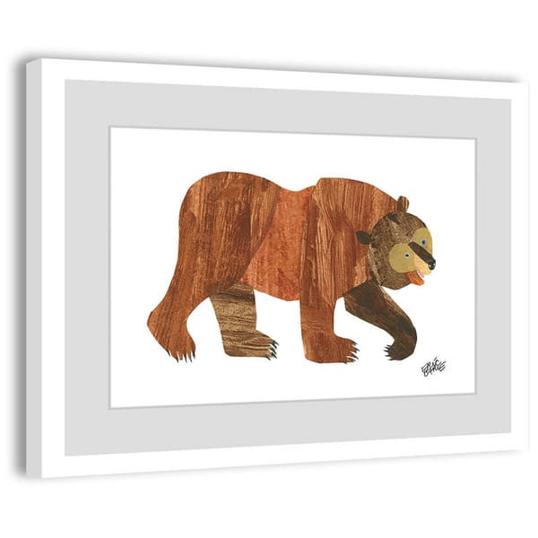 Marmont Hill - Handmade Brown Bear Painting on Framed Print - On Sale - Bed  Bath & Beyond - 10807102