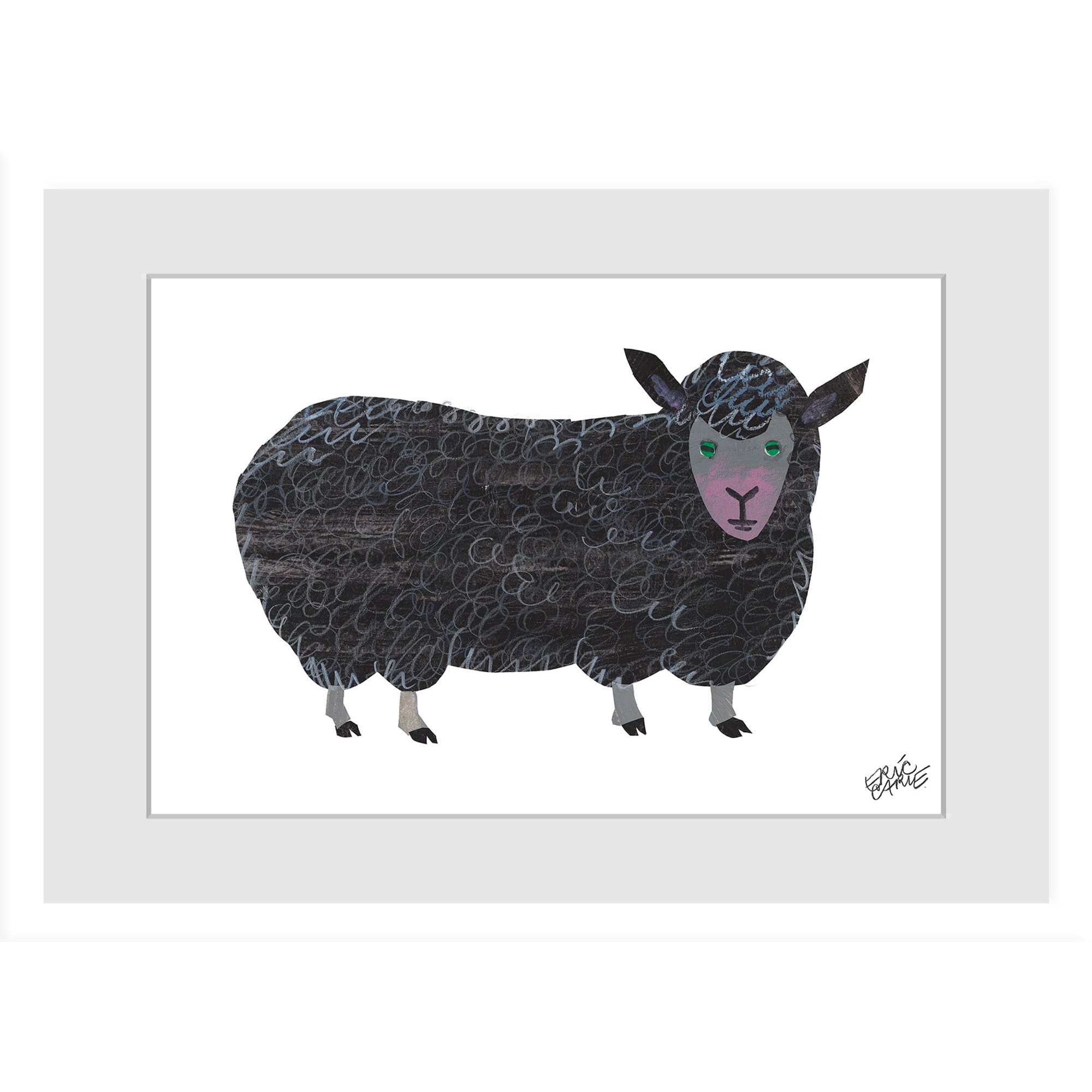 Marmont Hill - Black Sheep by Eric Carle Painting on Framed Print ...